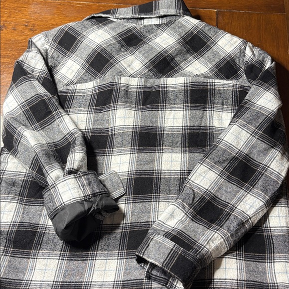 Lucky Plaid Flannel Sherpa Jacket | Size Medium - Picture 8 of 11